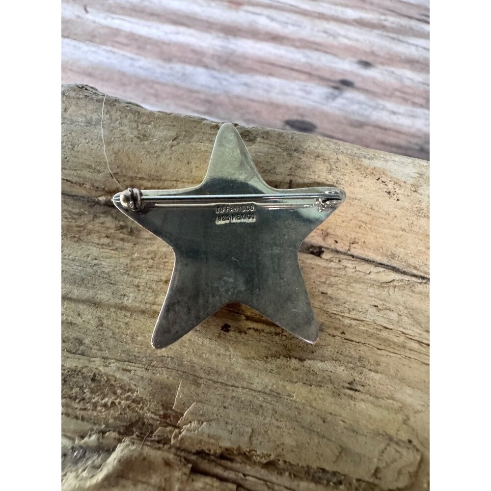 Tiffany & Co. Sterling Silver Star Pin Brooch 925 Mexico Puffed - Picture 6 of 6
